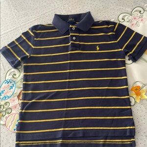 Polo by Ralph Lauren Blue and Yellow Striped Polo Shirt